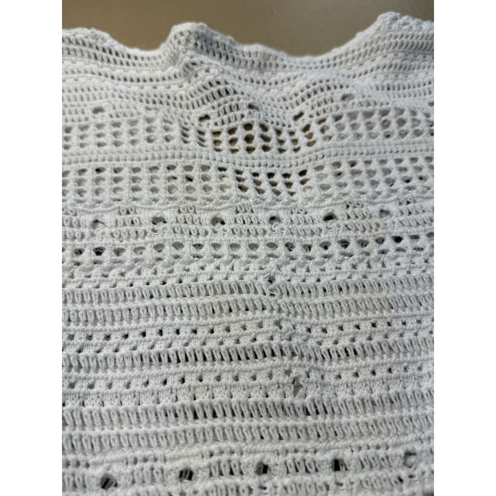 Vintage Y2K ‎ Crochet beach Cover Up Dress  Beach Boho Festival Size Large - Picture 8 of 10